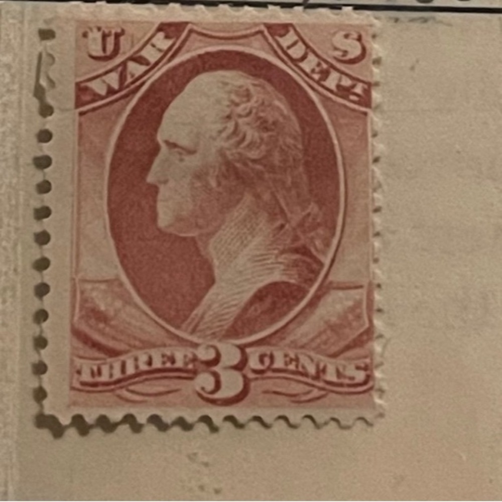 US O85 3c War Department Official Mint unused og